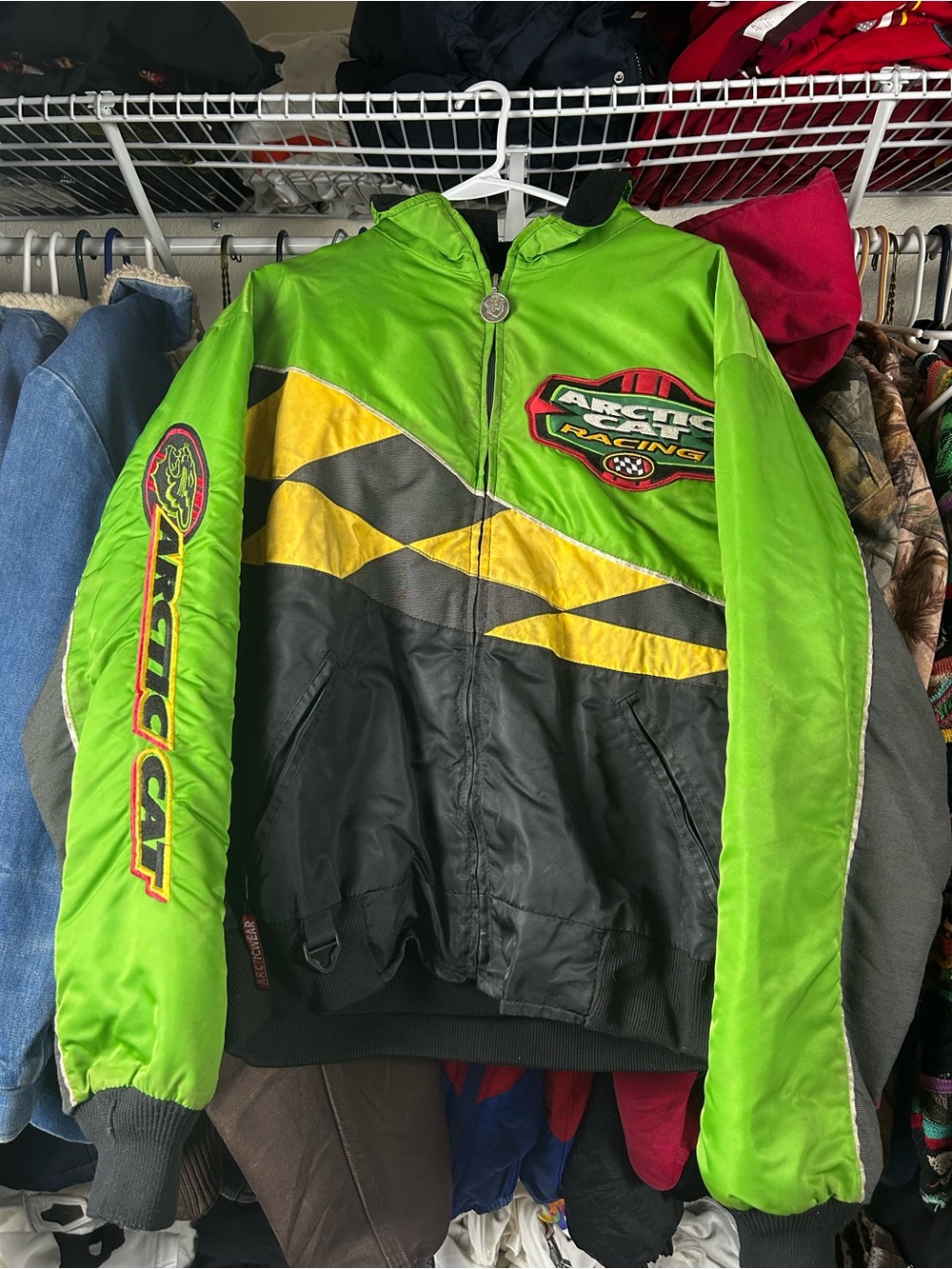 Arctic cat racing Neon Green, Yellow & Black Racing windbreaker